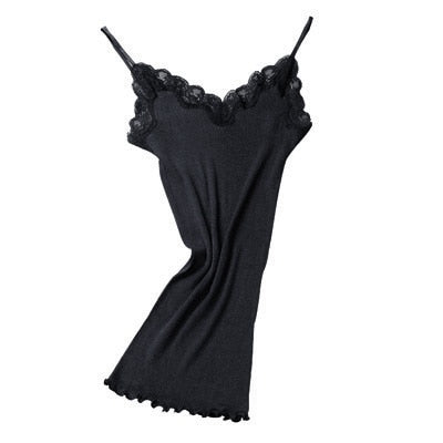 Pure Silk Cotton Blend Lace Camisole