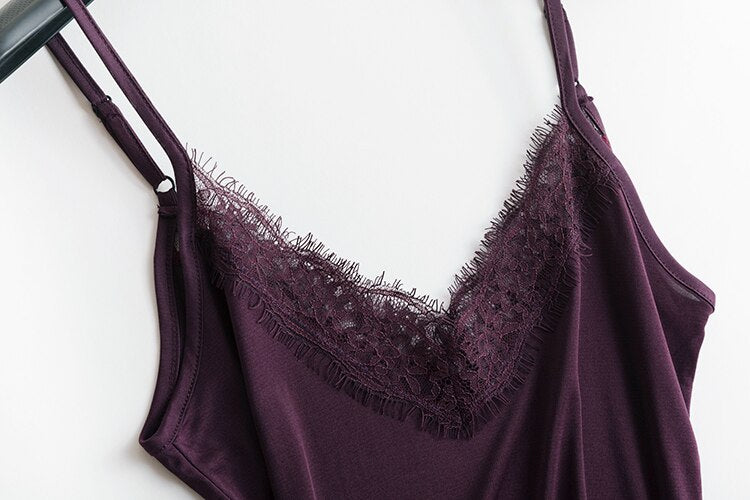 Premium Silk-Viscose Blend Lace Camisole