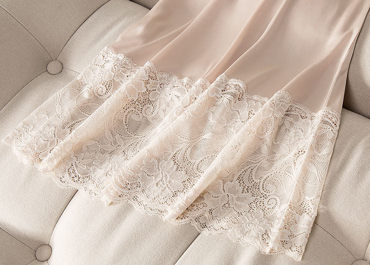 Mulberry Silk Blend Lace Slip Dress
