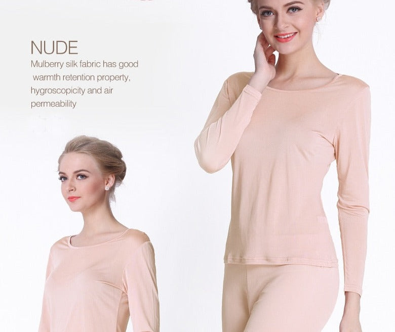 100% Pure Mulberry Silk Women Underwear Set
