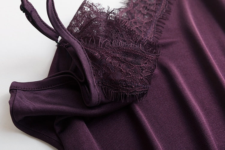 Premium Silk-Viscose Blend Lace Camisole