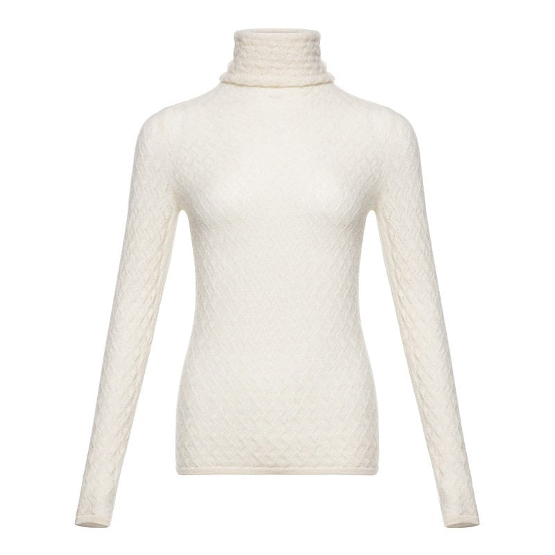 100% Premium Cashmere High-Necked Women Sweater