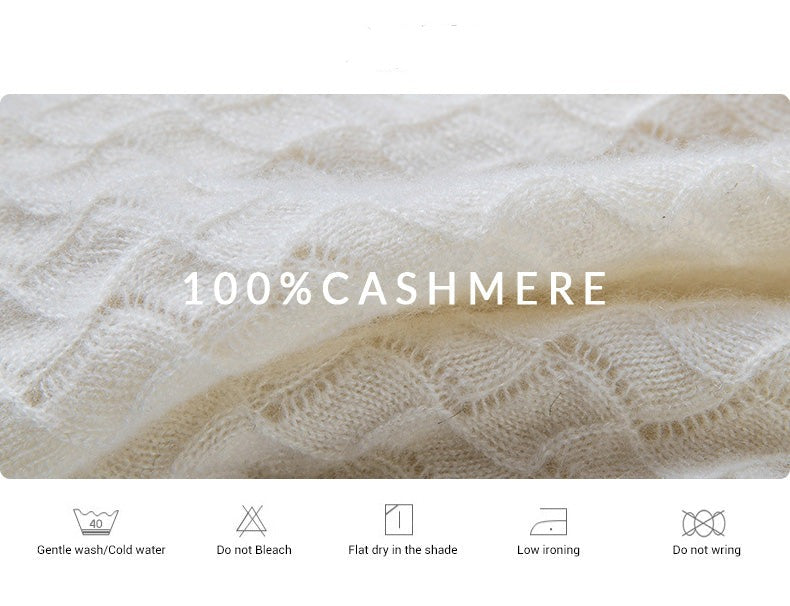 100% Premium Cashmere High-Necked Women Sweater