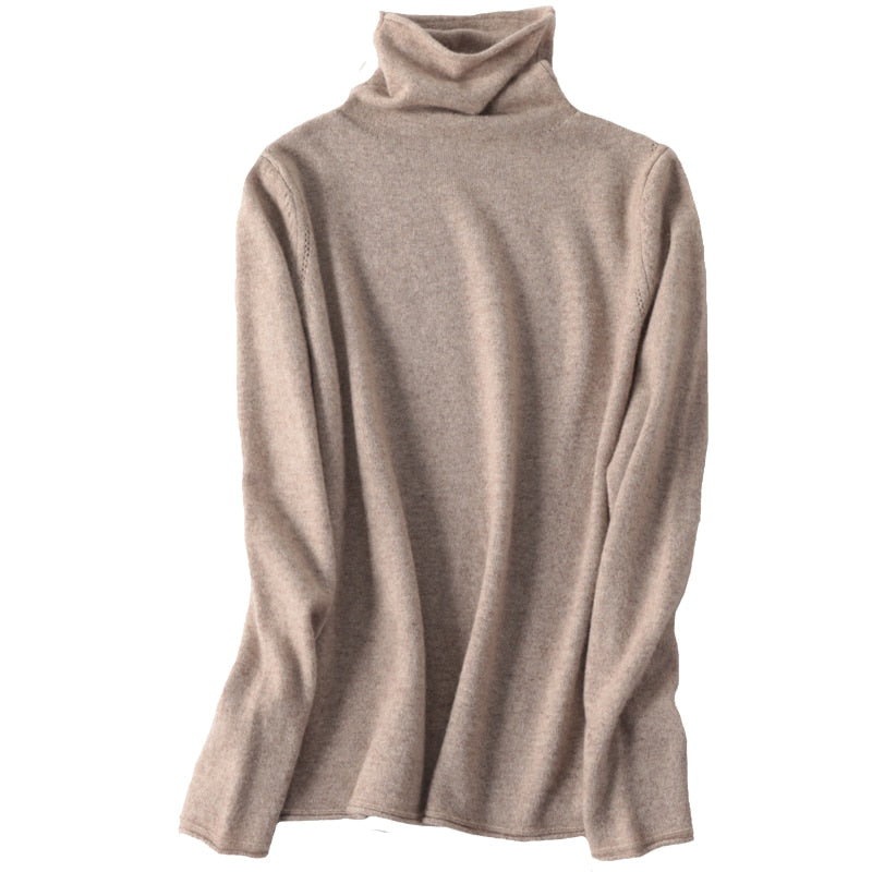 100 % Pure Wool High-Necked Sweater
