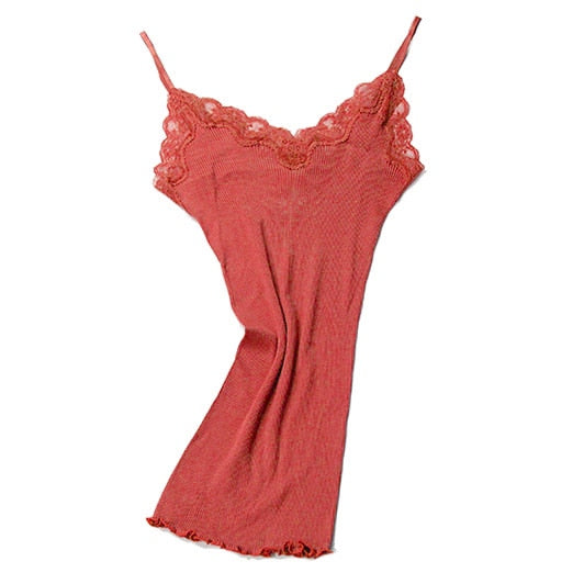 Pure Silk Cotton Blend Lace Camisole