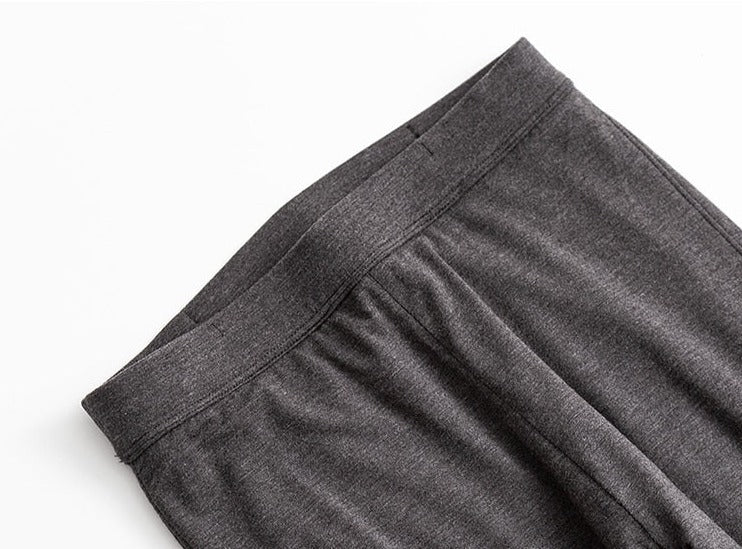 100% Premium Mulberry Silk Filled Solid Knitted Thermal Leggings