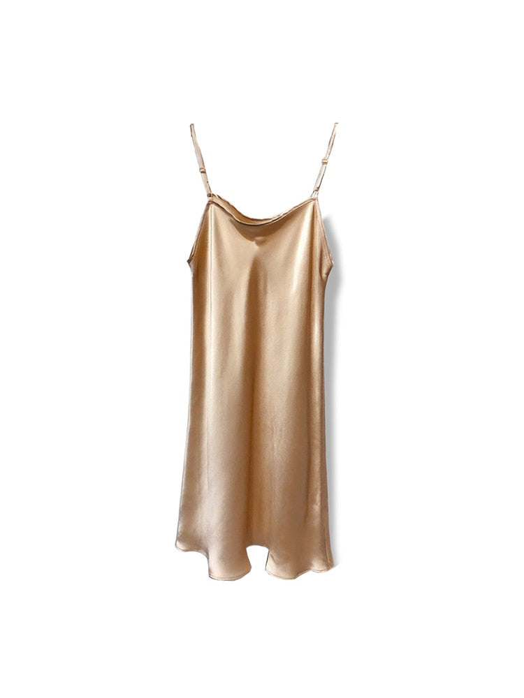 19mm Pure Mulberry Silk Chic Slip Dress