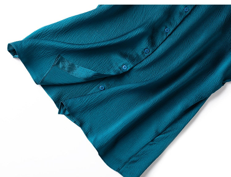 100% Mulberry Silk Batwing Chic Women's Shirt