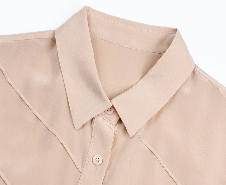 100% Pure Mulberry Chic Waved Shirt