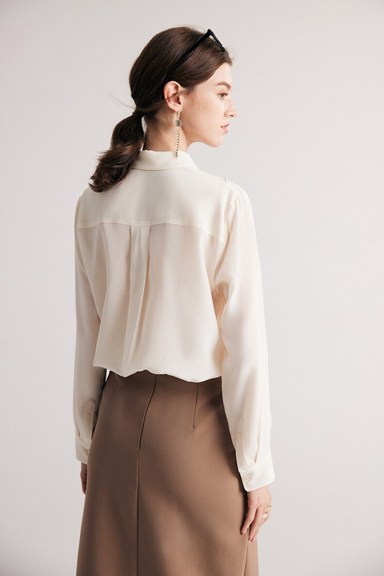 100% Pure Mulberry Chic Waved Shirt