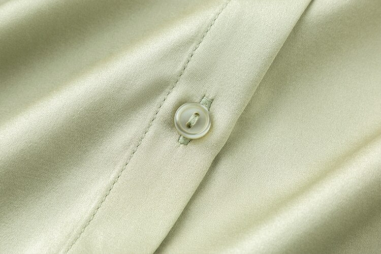 Pure Mulberry Silk Round Collar Women's Shirt