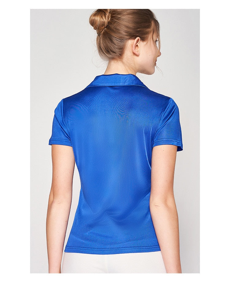 Pure Mulberry Silk Blend Chic Women's Polo Shirt