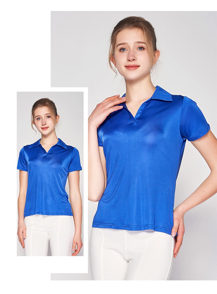 Pure Mulberry Silk Blend Chic Women's Polo Shirt