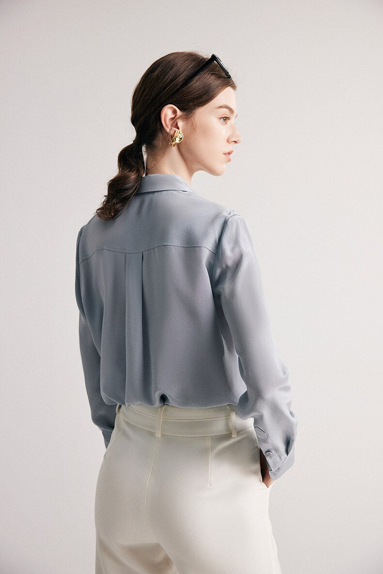 100% Pure Mulberry Chic Waved Shirt