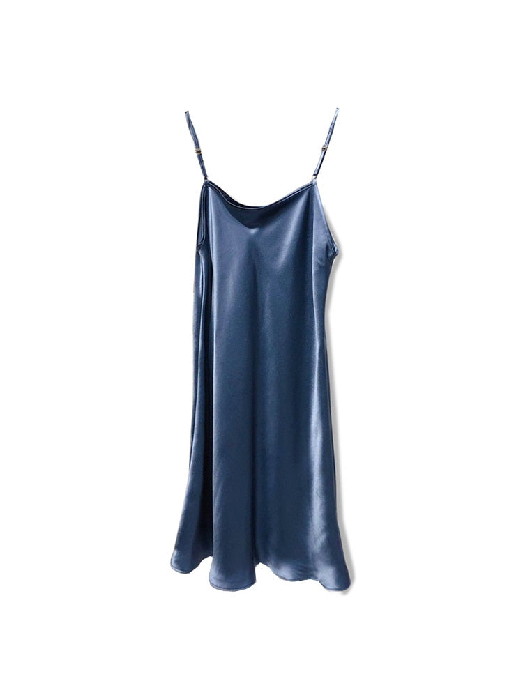 19mm Pure Mulberry Silk Chic Slip Dress