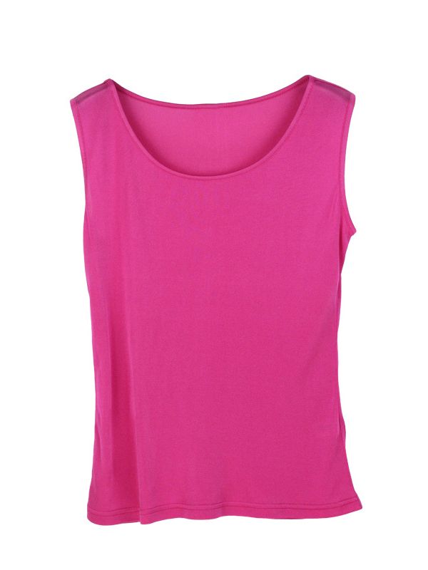 Natural Mulberry Silk Blend Sleeveless Tank Top