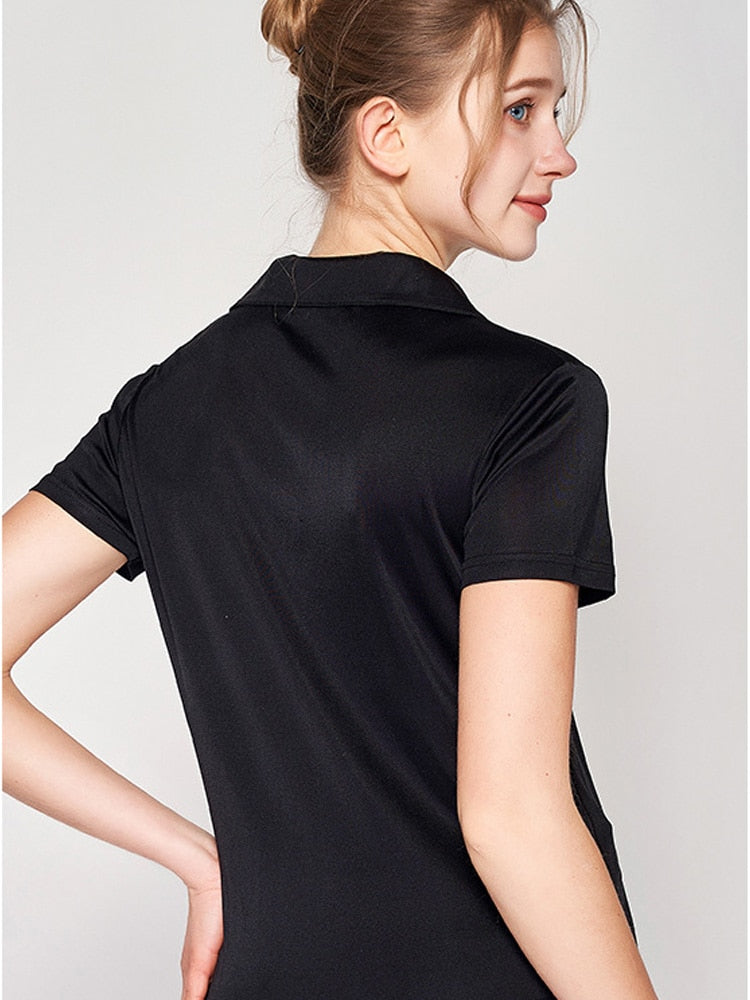 Pure Mulberry Silk Blend Chic Women's Polo Shirt