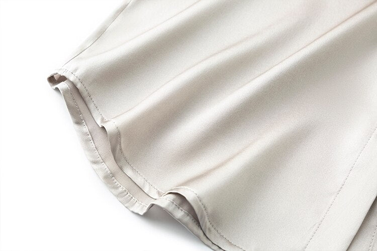 Pure Mulberry Silk Round Collar Women's Shirt