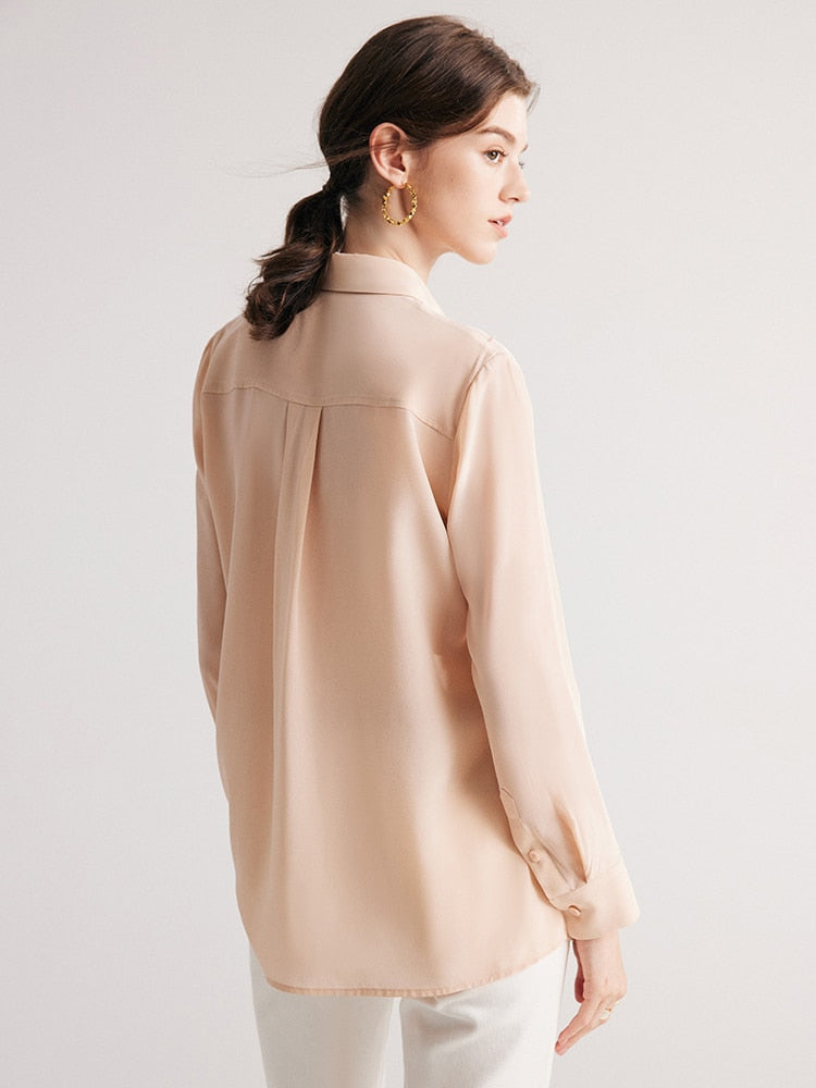 100% Pure Mulberry Chic Waved Shirt