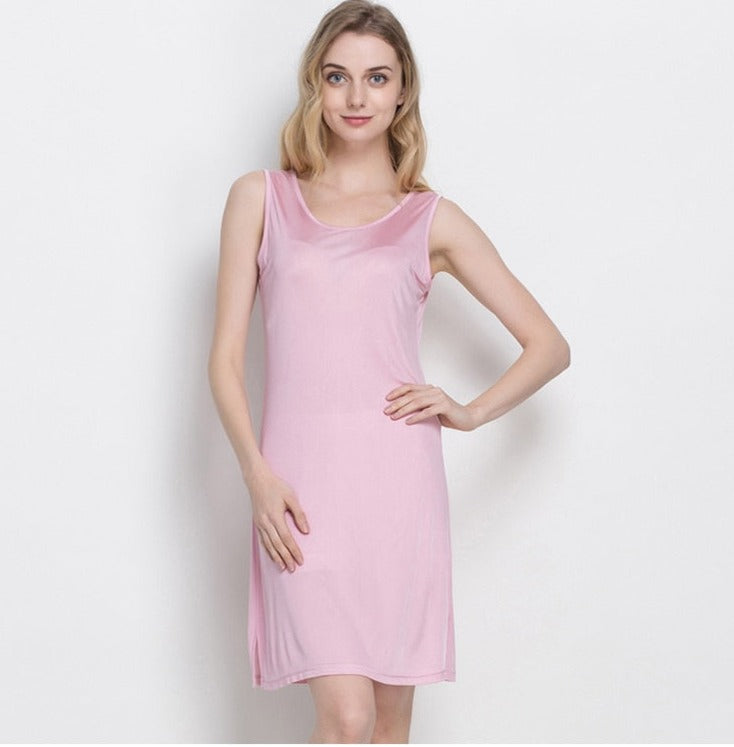 100% Pure Soft Mulberry Silk Elegant Midi Dress
