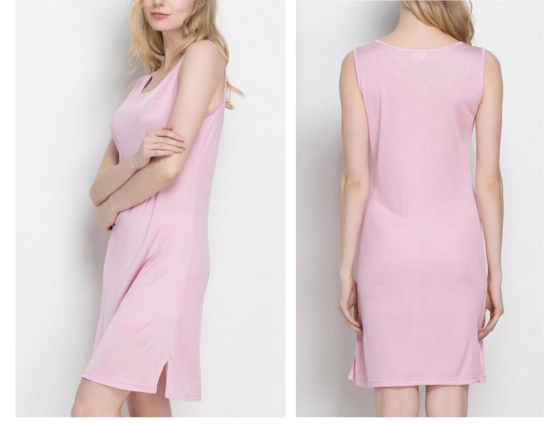 100% Pure Soft Mulberry Silk Elegant Midi Dress