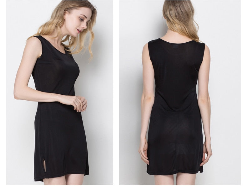 100% Pure Soft Mulberry Silk Elegant Midi Dress