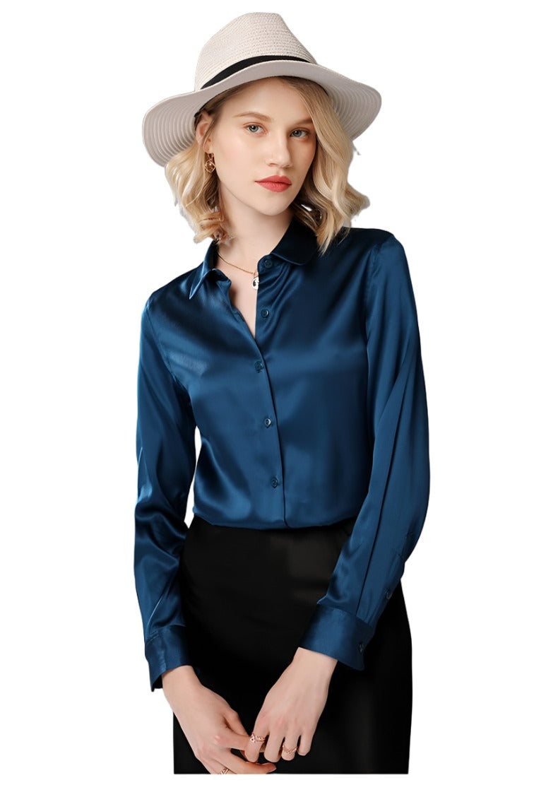 19 Momme Mulberry Silk Chic Women's Shirts