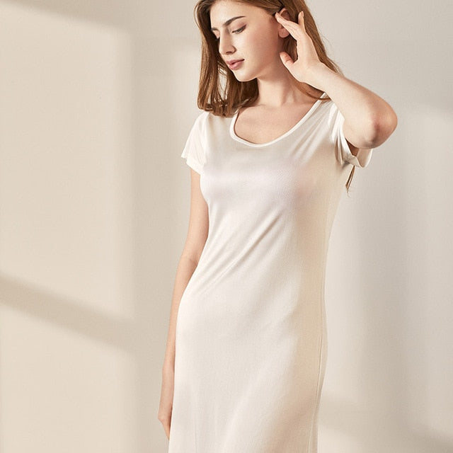 Pure Silk Elegant Lounging/Night Gown Dress