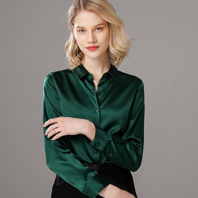 19 Momme Mulberry Silk Chic Women's Shirts