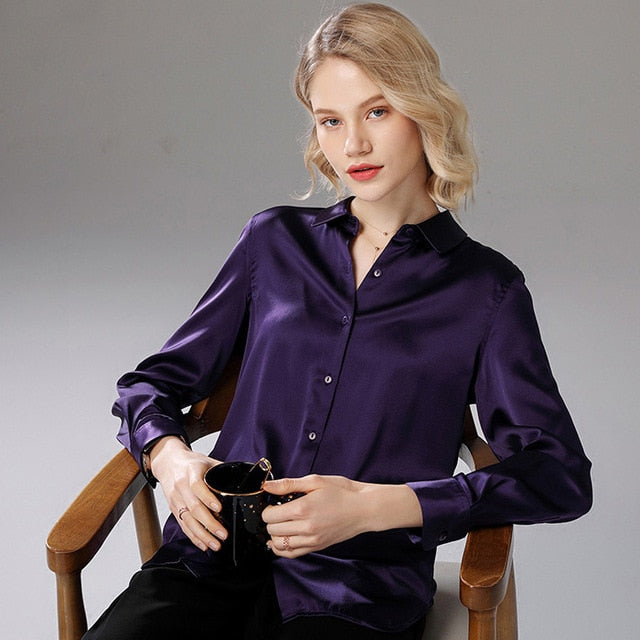 19 Momme Mulberry Silk Chic Women's Shirts