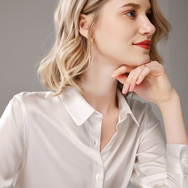 19 Momme Mulberry Silk Chic Women's Shirts