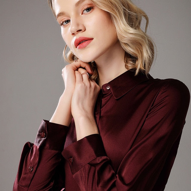 19 Momme Mulberry Silk Chic Women's Shirts