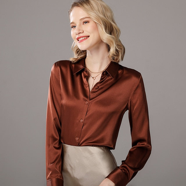 19 Momme Mulberry Silk Chic Women's Shirts