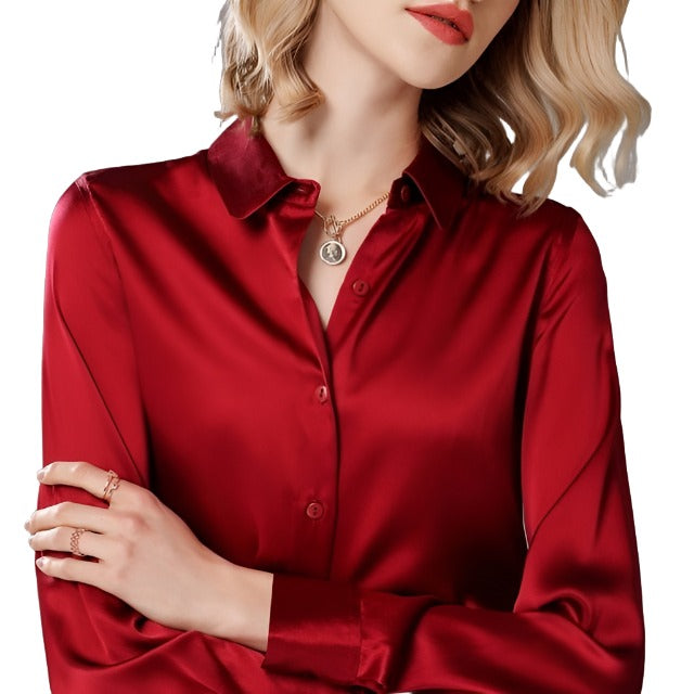 19 Momme Mulberry Silk Chic Women's Shirts
