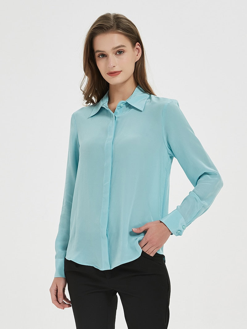 Pure Mulberry Silk Classic Women Shirts