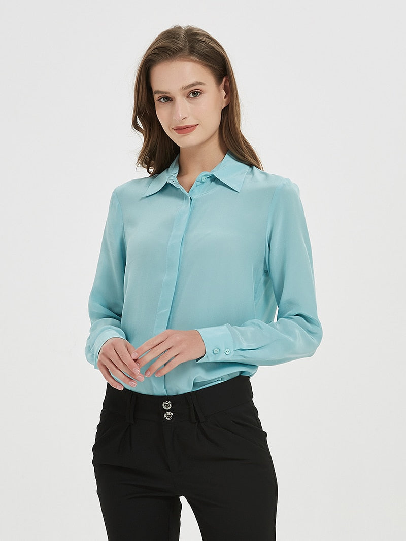 Pure Mulberry Silk Classic Women Shirts