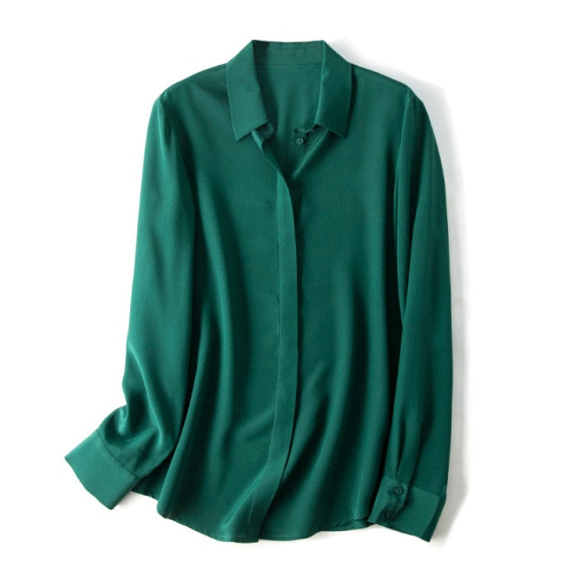Pure Mulberry Silk Classic Women Shirts