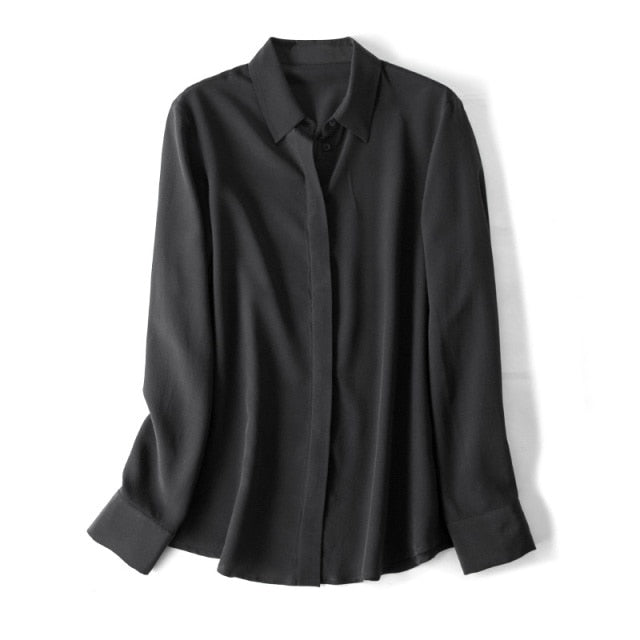 Pure Mulberry Silk Classic Women Shirts