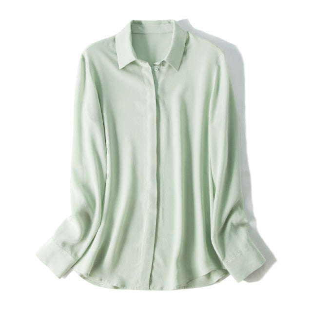 Pure Mulberry Silk Classic Women Shirts