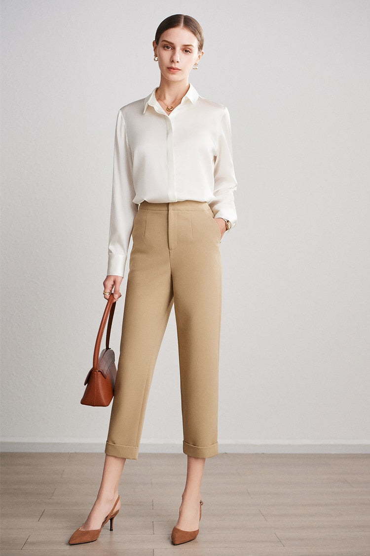 Pure Mulberry Silk Chic Blouse Shirt