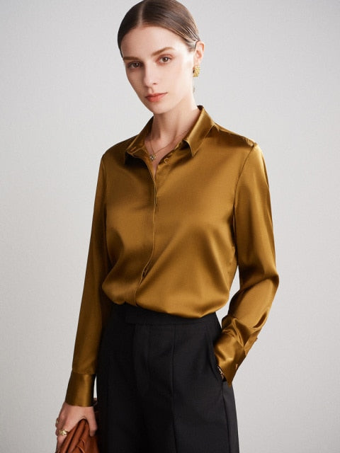 Pure Mulberry Silk Chic Blouse Shirt