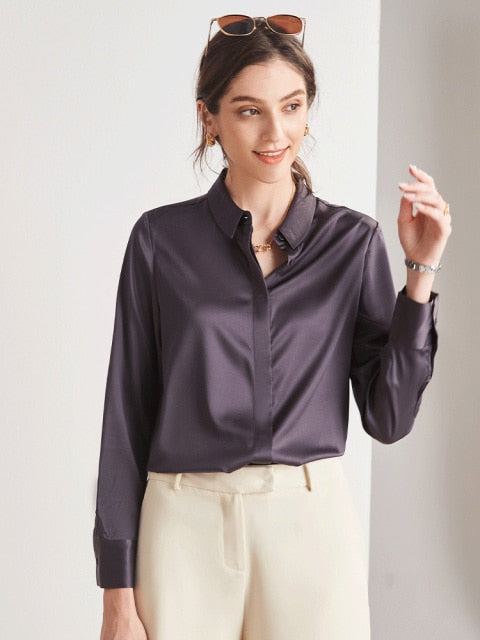 Pure Mulberry Silk Chic Blouse Shirt