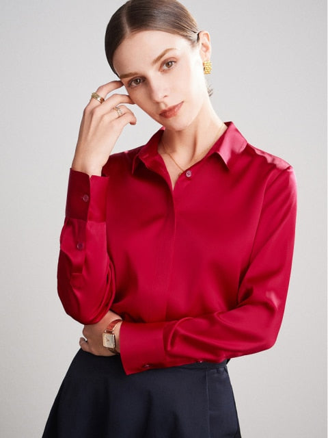 Pure Mulberry Silk Chic Blouse Shirt