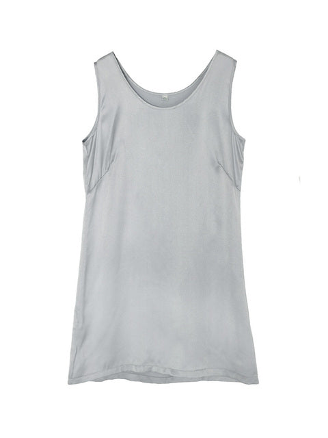 100% Pure Mulberry Silk Sleeveless Mini Tank Top Dress