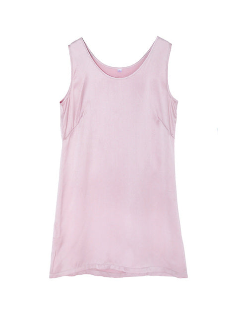100% Pure Mulberry Silk Sleeveless Mini Tank Top Dress