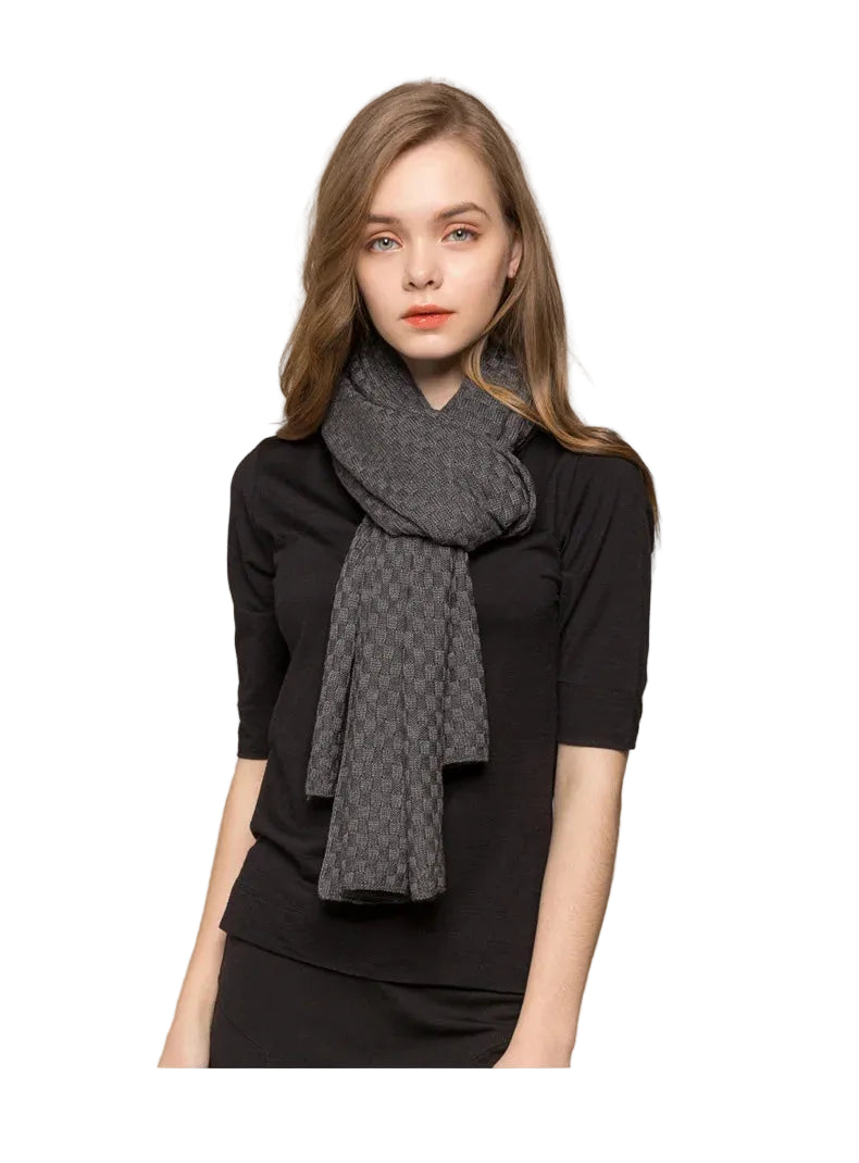 Premium Silk-Cashmere Textured Fall and Winter Scarf