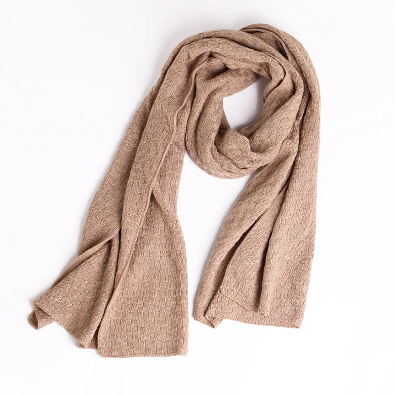 Premium Silk-Cashmere Textured Fall and Winter Scarf