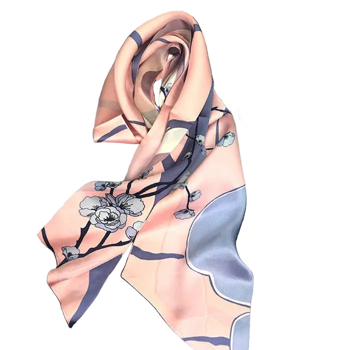 100% Premium Mulberry Silk Two-ayers Reversible Chic Scarves