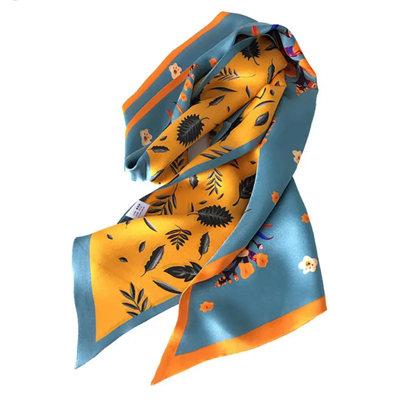 100% Premium Mulberry Silk Two-ayers Reversible Chic Scarves