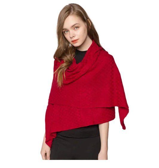 Premium Silk-Cashmere Textured Fall and Winter Scarf/Shawl